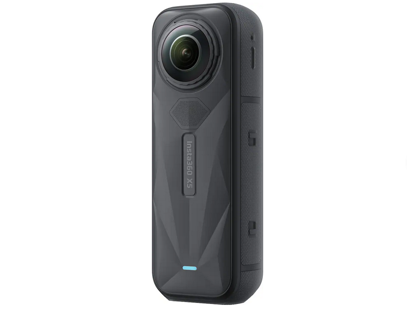 Insta360 X5 360-degree action camera with dual lenses, product photograph